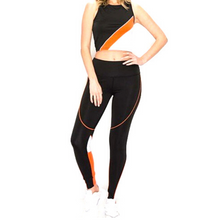 Load image into Gallery viewer, Jessi Legging Black/Orange - Sparkly Girl