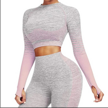 Load image into Gallery viewer, Sport Crop Top Long Sleeve - Sparkly Girl