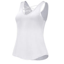 Load image into Gallery viewer, Hannah Sleeveless Criss Cross Blouse White - Sparkly Girl