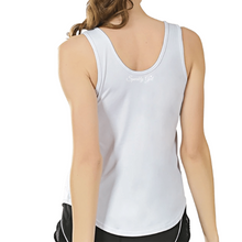 Load image into Gallery viewer, Hannah Sleeveless Criss Cross Blouse White - Sparkly Girl