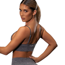 Load image into Gallery viewer, Gray Seamless Sport Bra - Sparkly Girl