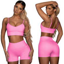 Load image into Gallery viewer, Pink Seamless Sport Bra - Sparkly Girl