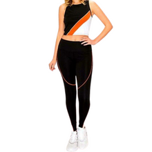 Load image into Gallery viewer, Jessi Legging Black/Orange - Sparkly Girl