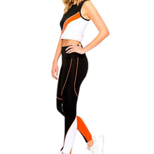 Load image into Gallery viewer, Jessi Legging Black/Orange - Sparkly Girl