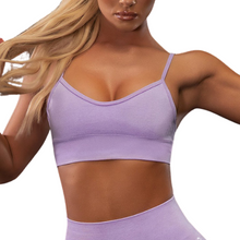 Load image into Gallery viewer, Purple Seamless Sport Bra - Sparkly Girl