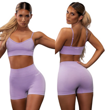 Load image into Gallery viewer, Purple Seamless Sport Bra - Sparkly Girl