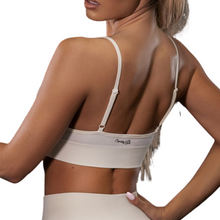 Load image into Gallery viewer, Cream Seamless Sport Bra - Sparkly Girl