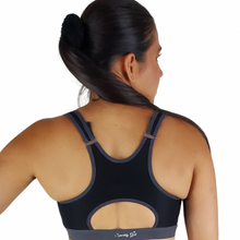 Load image into Gallery viewer, High Support Sport Bra With Zipper Push Up - Sparkly Girl

