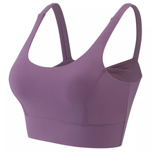 Load image into Gallery viewer, Purple High Support Bra - Sparkly Girl
