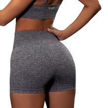 Load image into Gallery viewer, Gray Seamless Biker Short - Sparkly Girl

