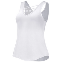 Load image into Gallery viewer, Hannah Sleeveless Criss Cross Blouse White - Sparkly Girl
