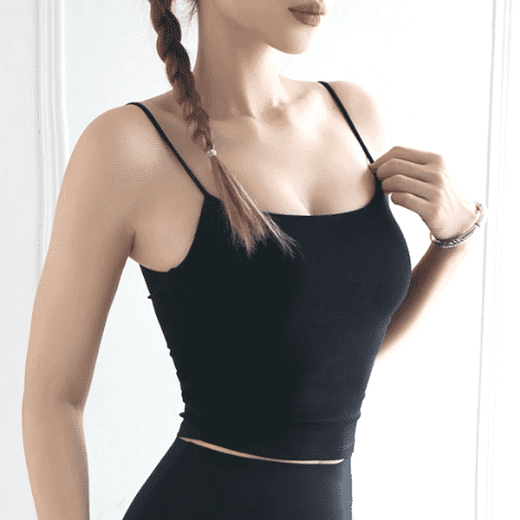 Sara Crop Top [Black] - Sparkly Girl