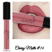 Load image into Gallery viewer, Cherry Matte Liquid Lipstick Waterproof - Sparkly Girl
